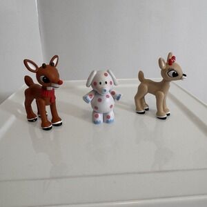 Rudolph the Red-Nosed Reindeer Clarice & Spotted Elephant PVC Figures 2"